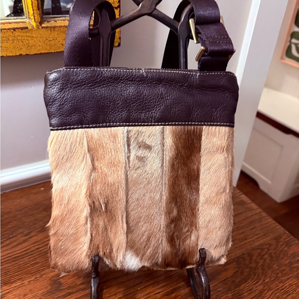 Real Springbok Fur & Leather Crossbody by Diane Gail - Picture 4 of 8